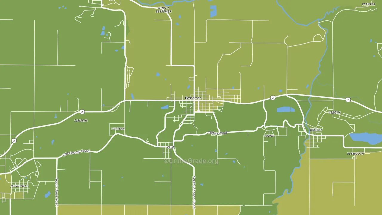 49911, MI Map of Vehicle Theft Rates