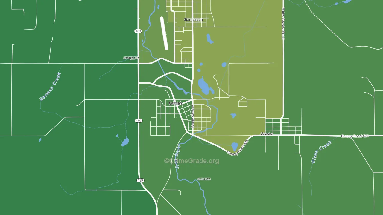 49915, MI Map of Vehicle Theft Rates