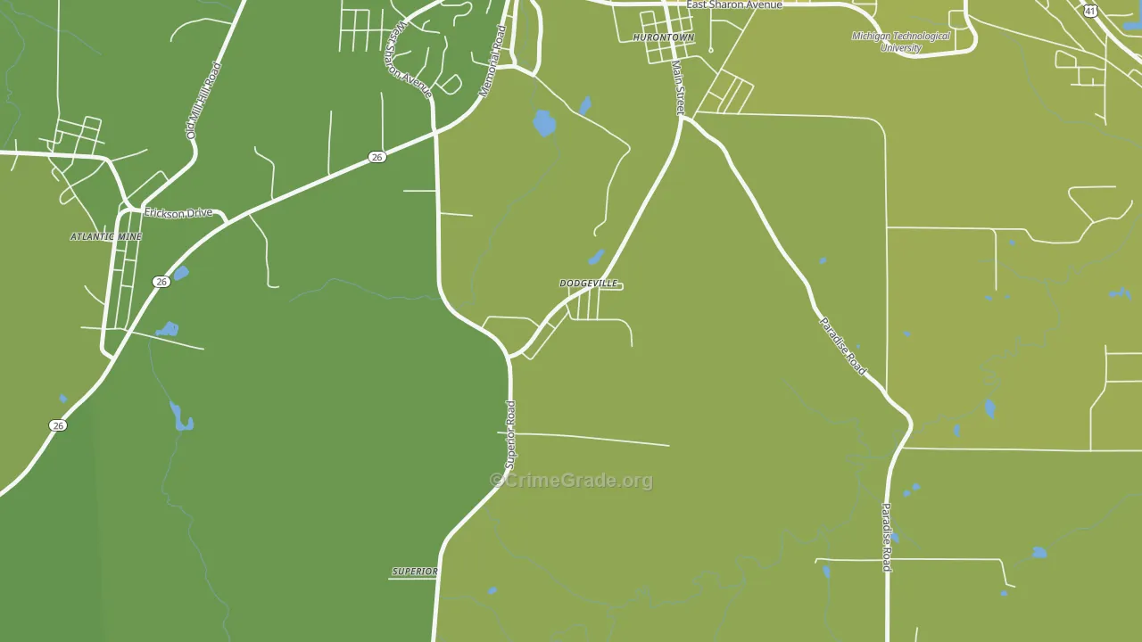 49921, MI Map of Vehicle Theft Rates