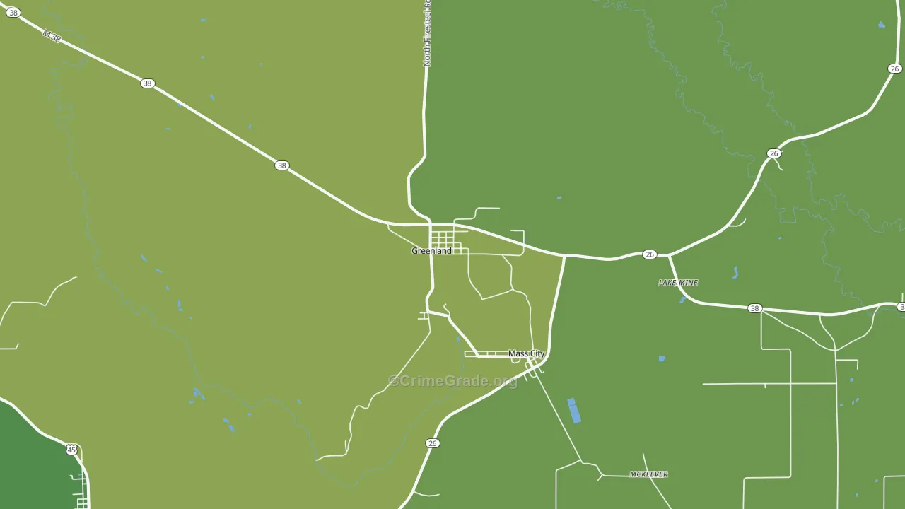 49929, MI Map of Vehicle Theft Rates