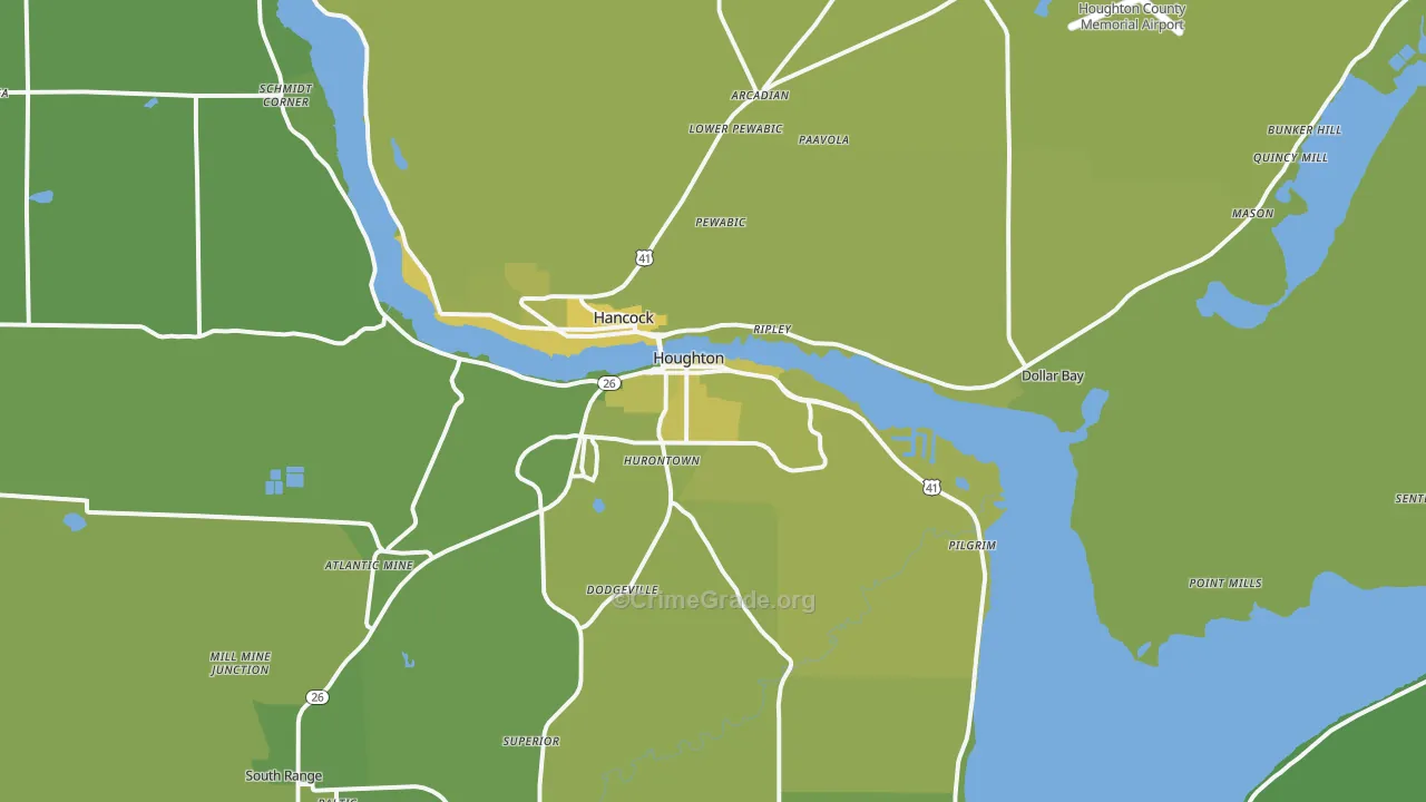 49931, MI Map of Vehicle Theft Rates