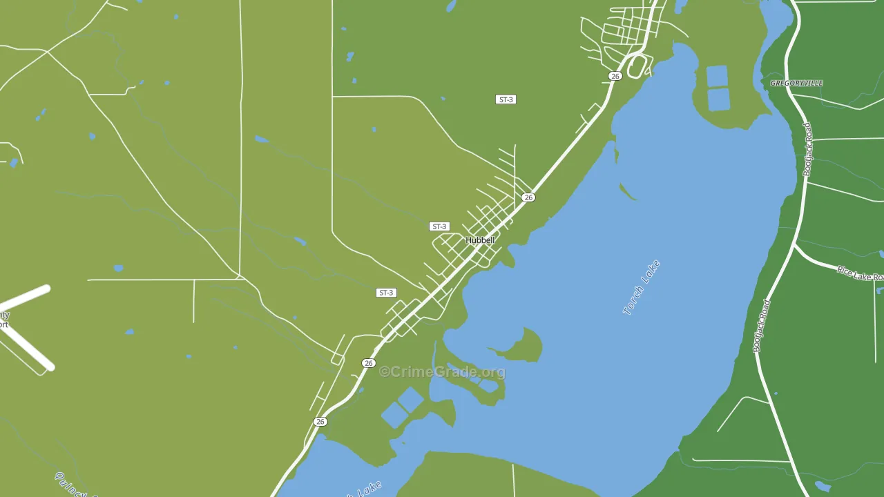 49934, MI Map of Vehicle Theft Rates