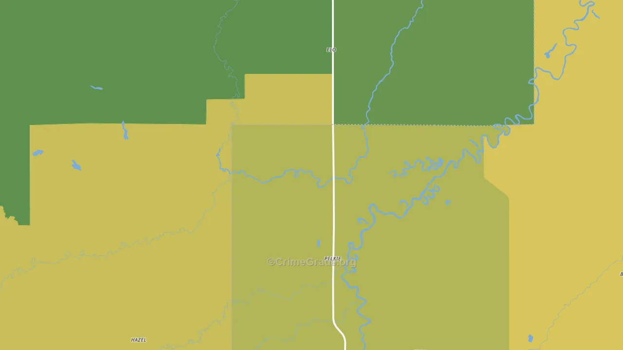 49958, MI Map of Vehicle Theft Rates
