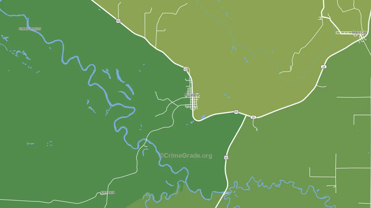 49960, MI Map of Vehicle Theft Rates
