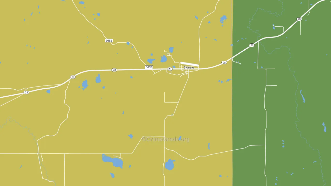 49961, MI Map of Vehicle Theft Rates