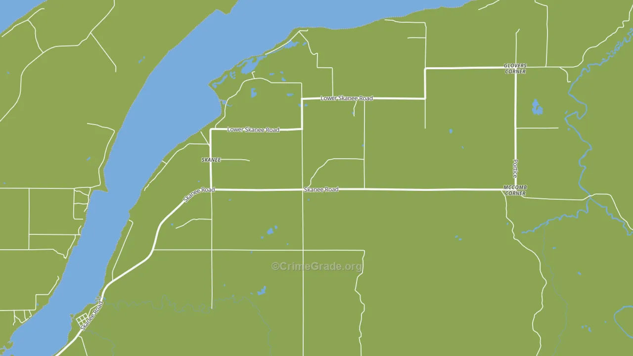 49962, MI Map of Vehicle Theft Rates