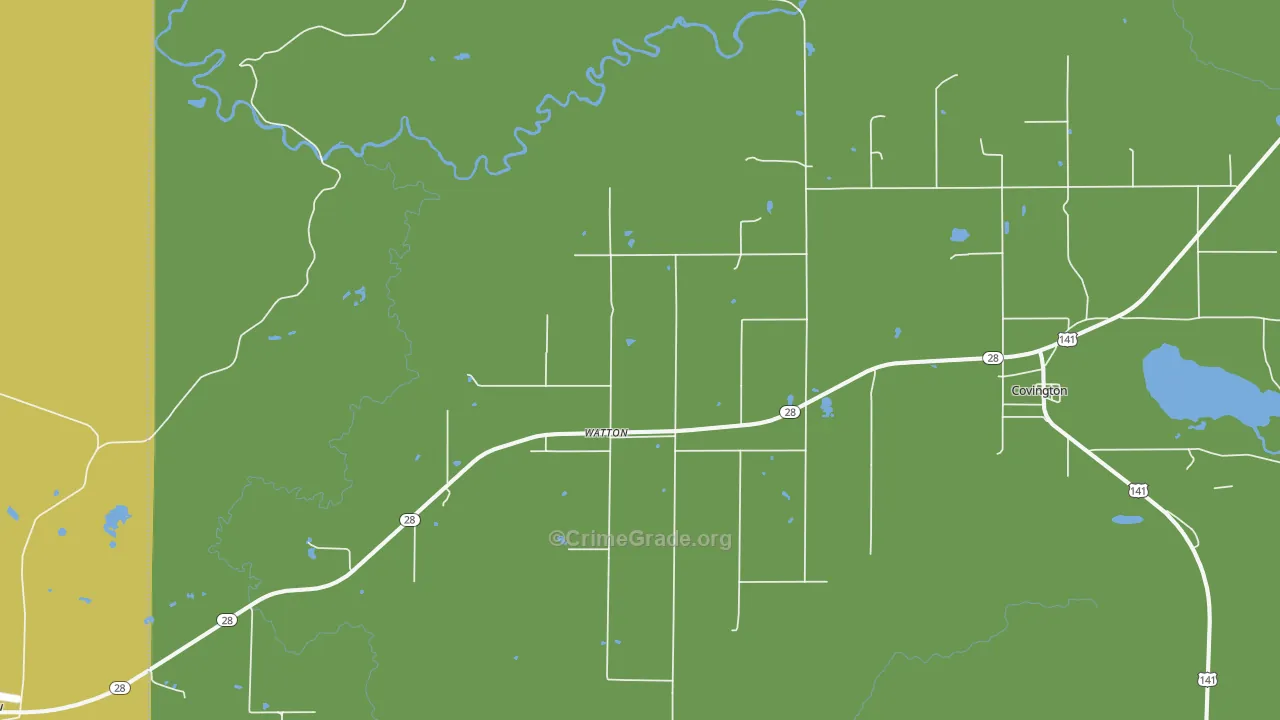 49970, MI Map of Vehicle Theft Rates