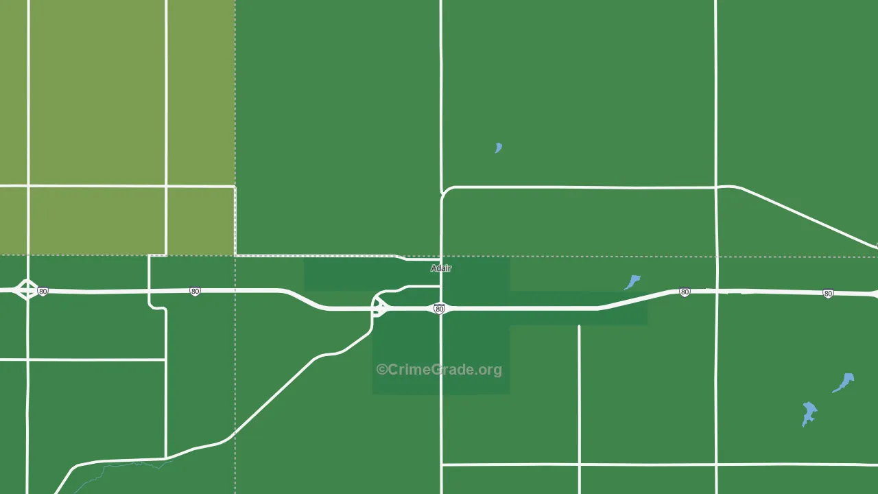 50002, IA Map of Vehicle Theft Rates