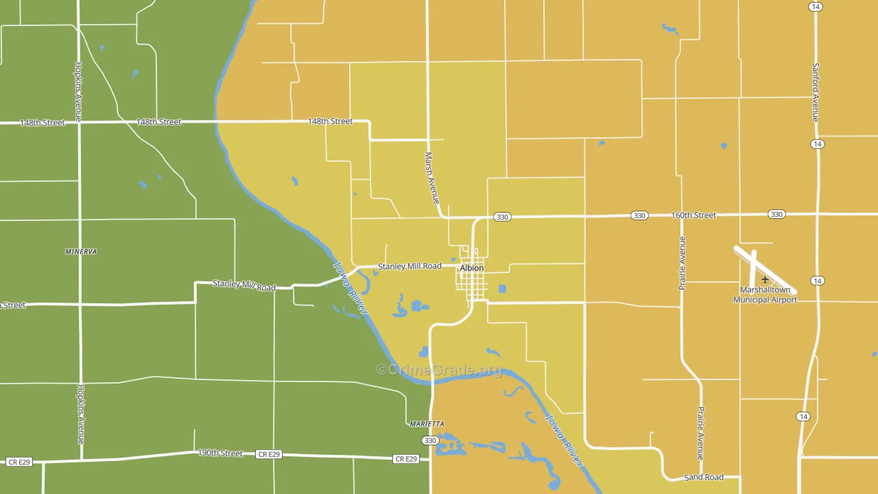50005, IA Map of Vehicle Theft Rates