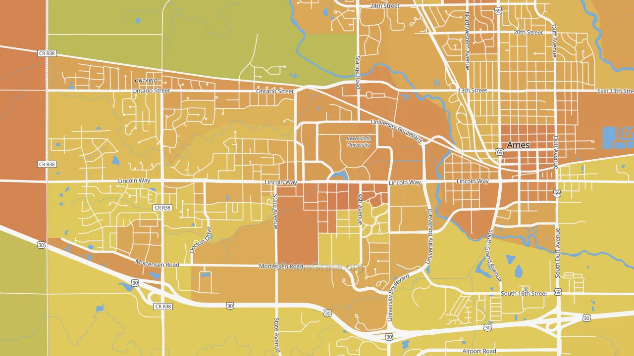 50012, IA Map of Vehicle Theft Rates