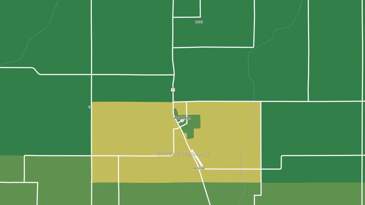 50025, IA Map of Vehicle Theft Rates