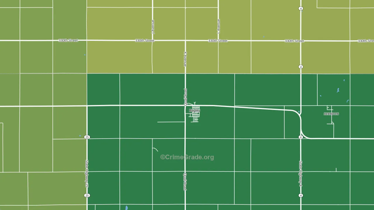 50026, IA Map of Vehicle Theft Rates