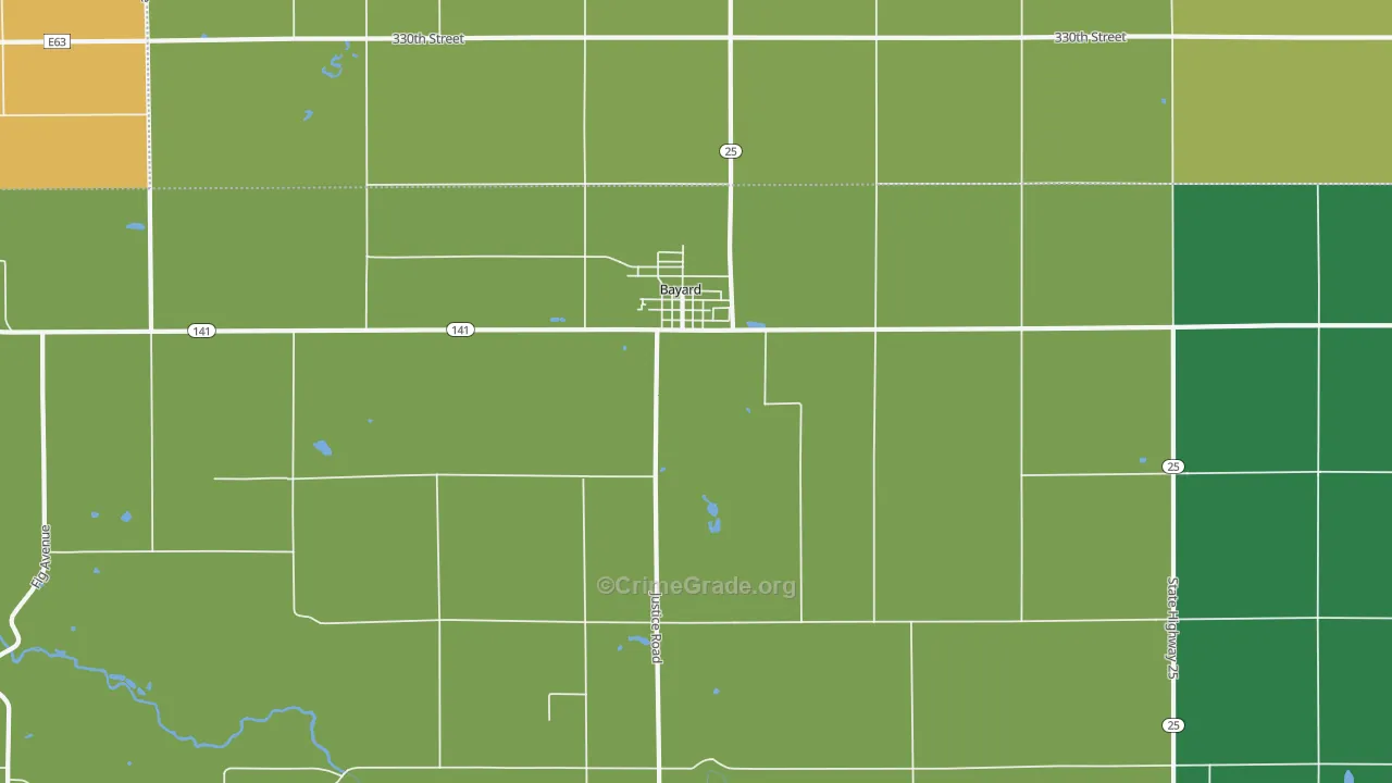 50029, IA Map of Vehicle Theft Rates