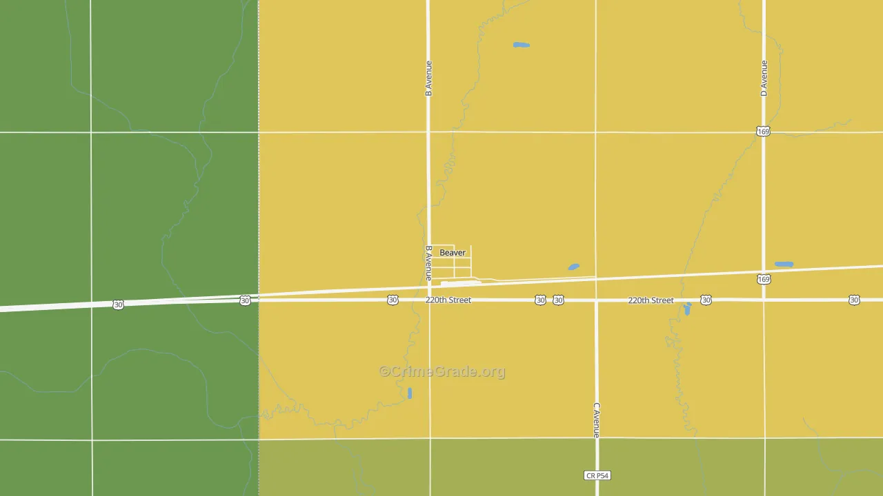50031, IA Map of Vehicle Theft Rates