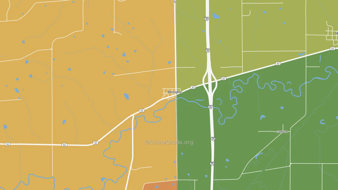 50033, IA Map of Vehicle Theft Rates