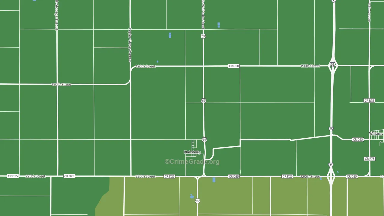 50034, IA Map of Vehicle Theft Rates