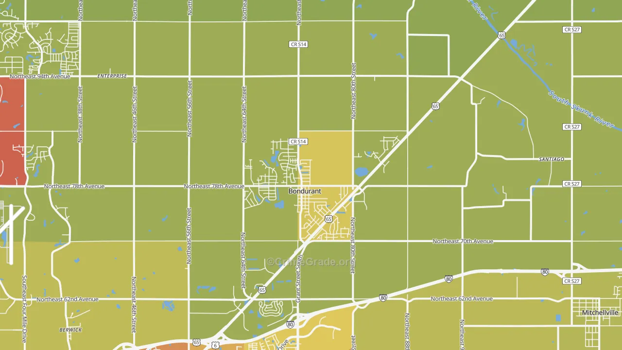 50035, IA Map of Vehicle Theft Rates
