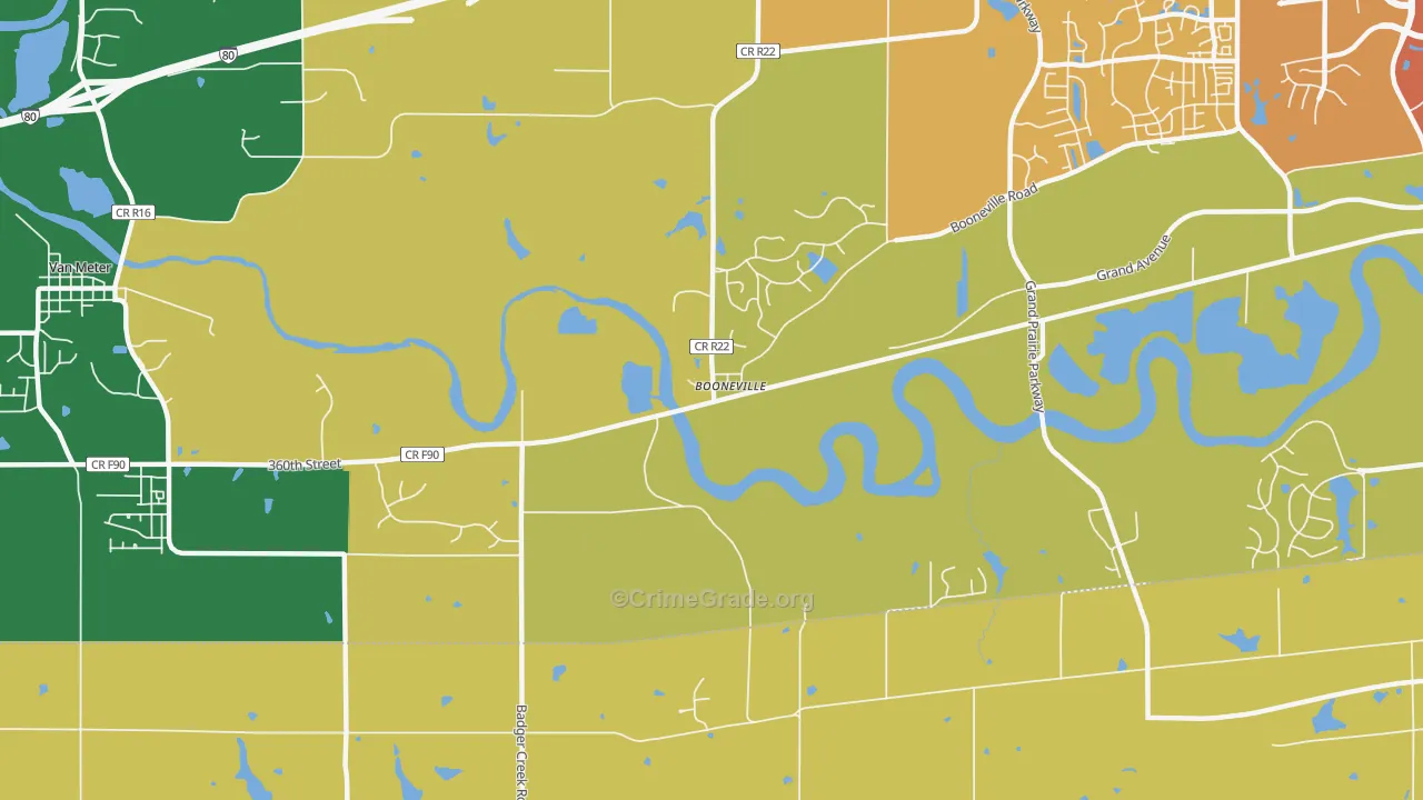 50038, IA Map of Vehicle Theft Rates