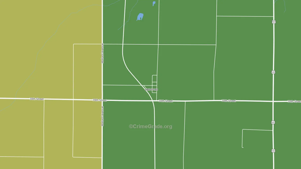 50041, IA Map of Vehicle Theft Rates