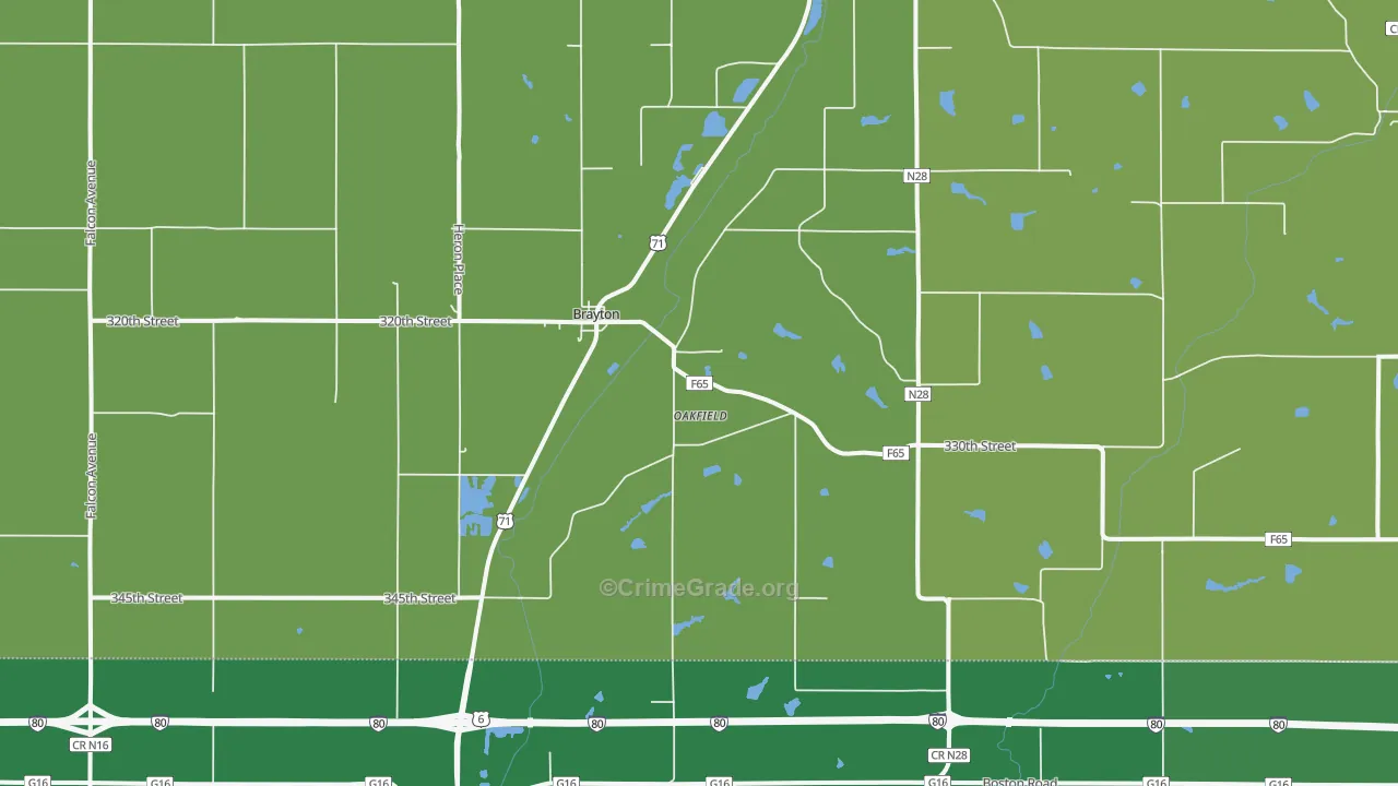 50042, IA Map of Vehicle Theft Rates