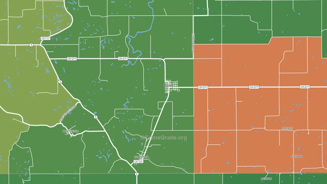 50044, IA Map of Vehicle Theft Rates