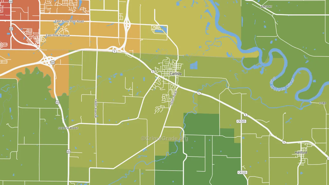 50047, IA Map of Vehicle Theft Rates