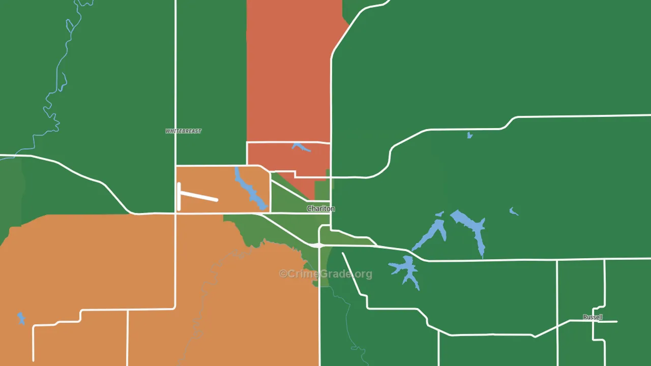 50049, IA Map of Vehicle Theft Rates