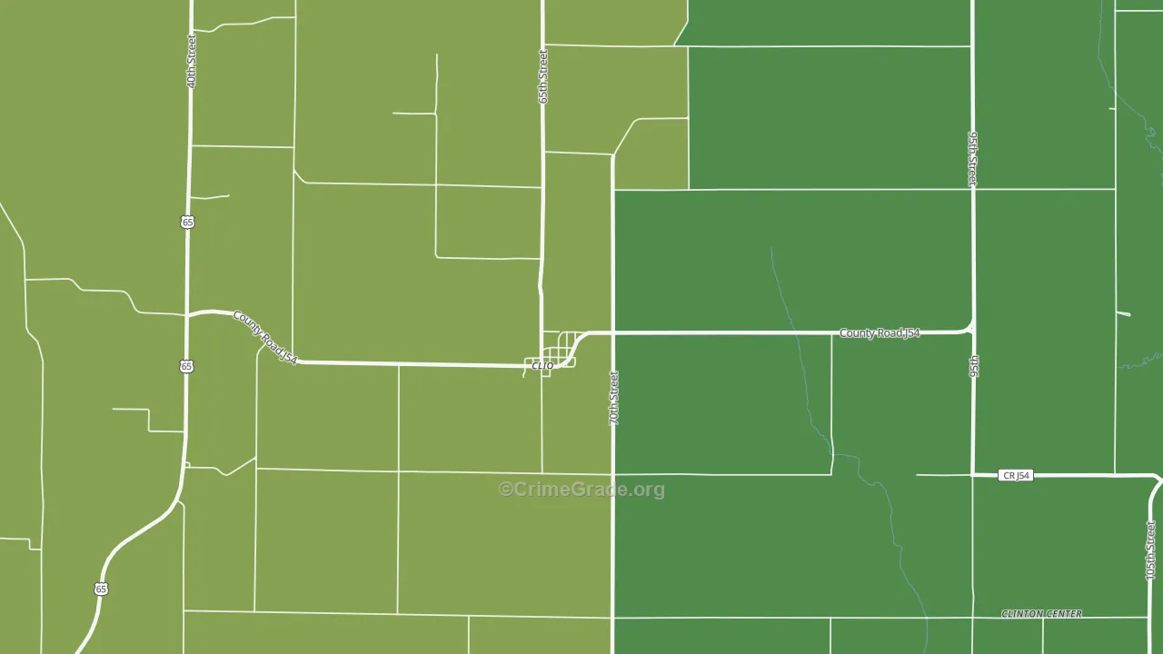 50052, IA Map of Vehicle Theft Rates