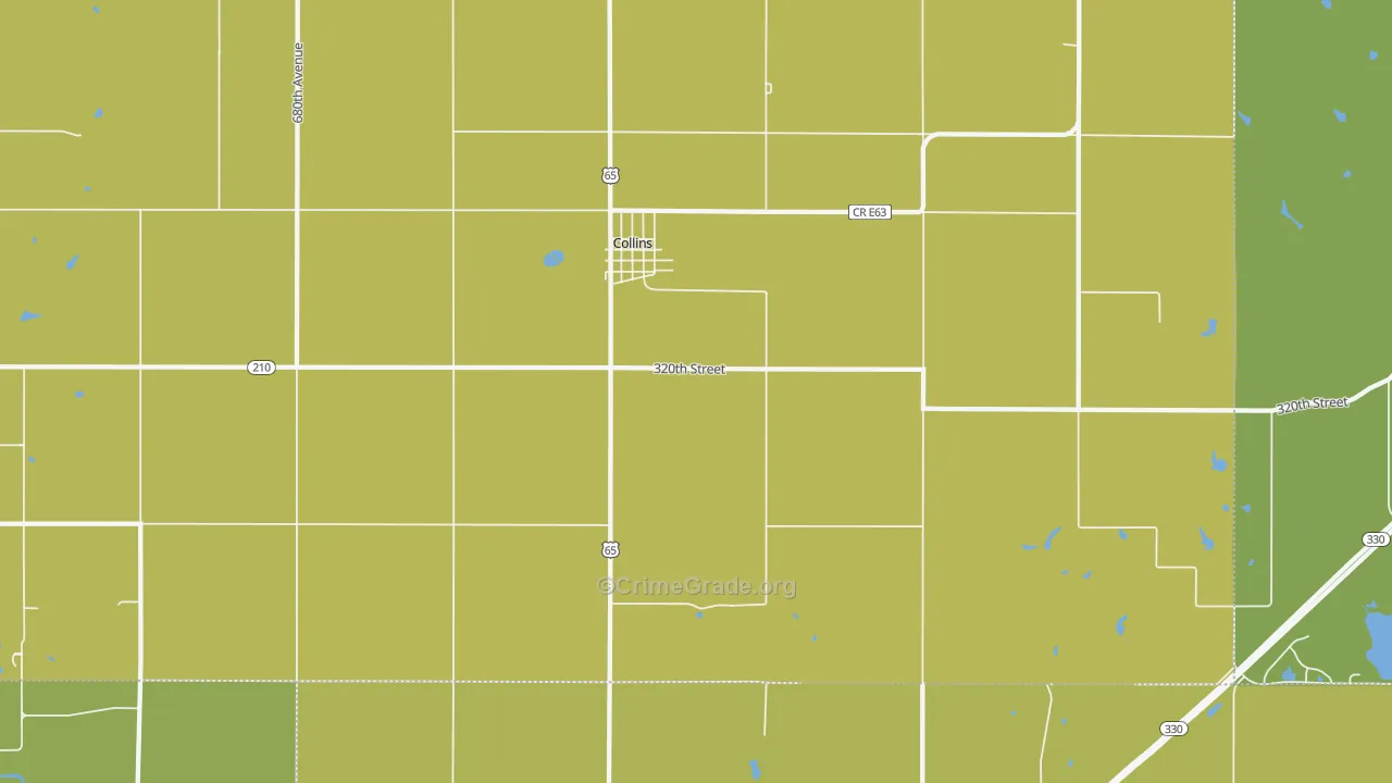 50055, IA Map of Vehicle Theft Rates