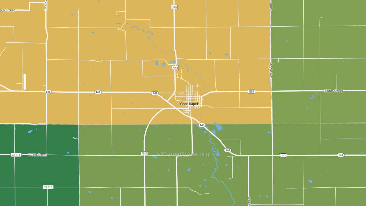 50058, IA Map of Vehicle Theft Rates