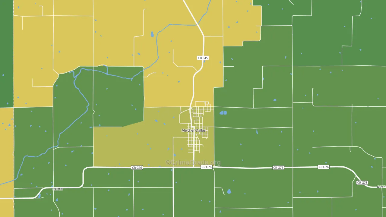 50062, IA Map of Vehicle Theft Rates