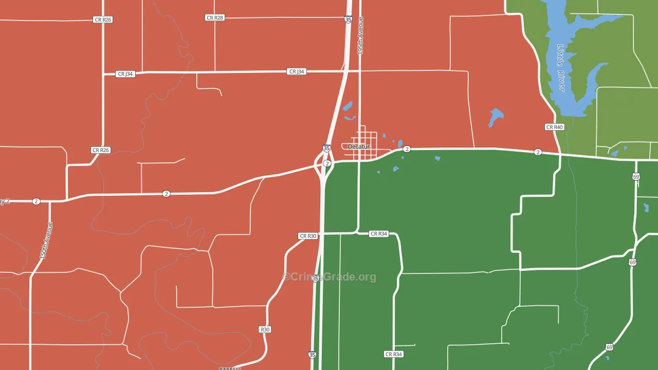 50067, IA Map of Vehicle Theft Rates