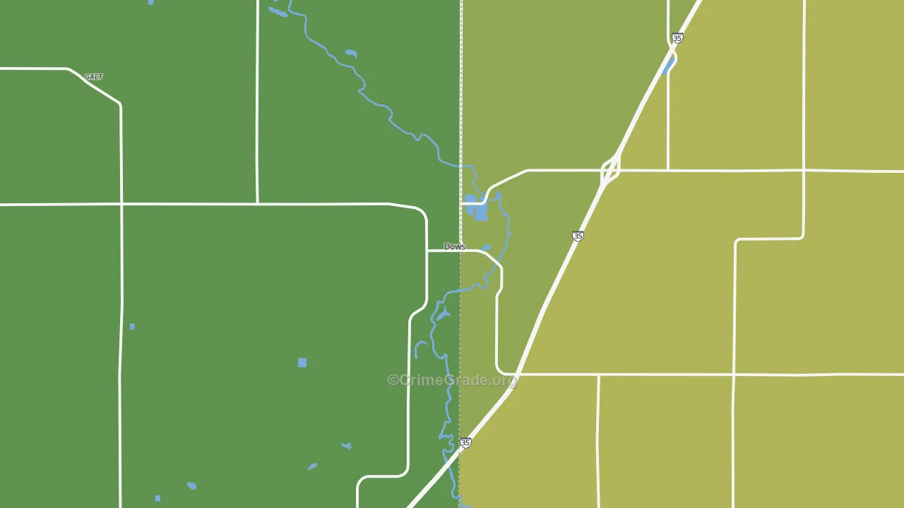 50071, IA Map of Vehicle Theft Rates