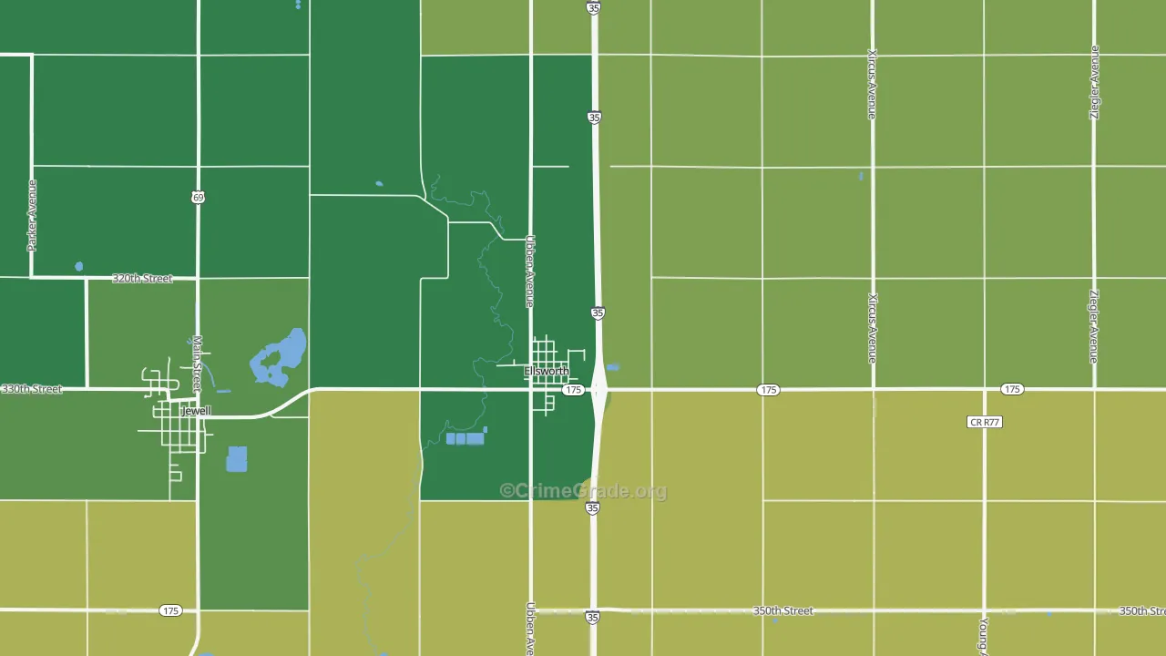50075, IA Map of Vehicle Theft Rates