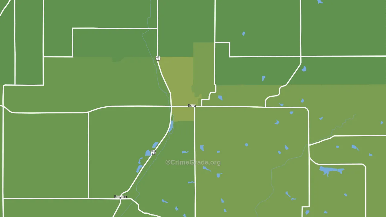 50076, IA Map of Vehicle Theft Rates