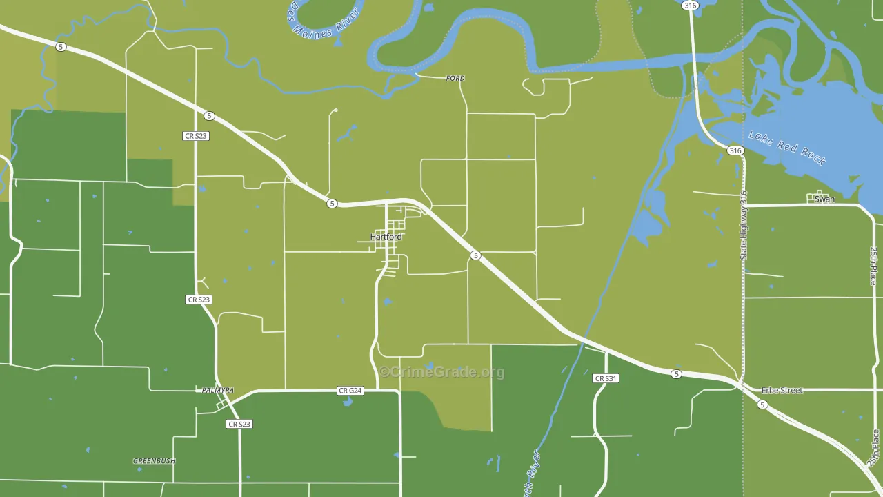 50118, IA Map of Vehicle Theft Rates