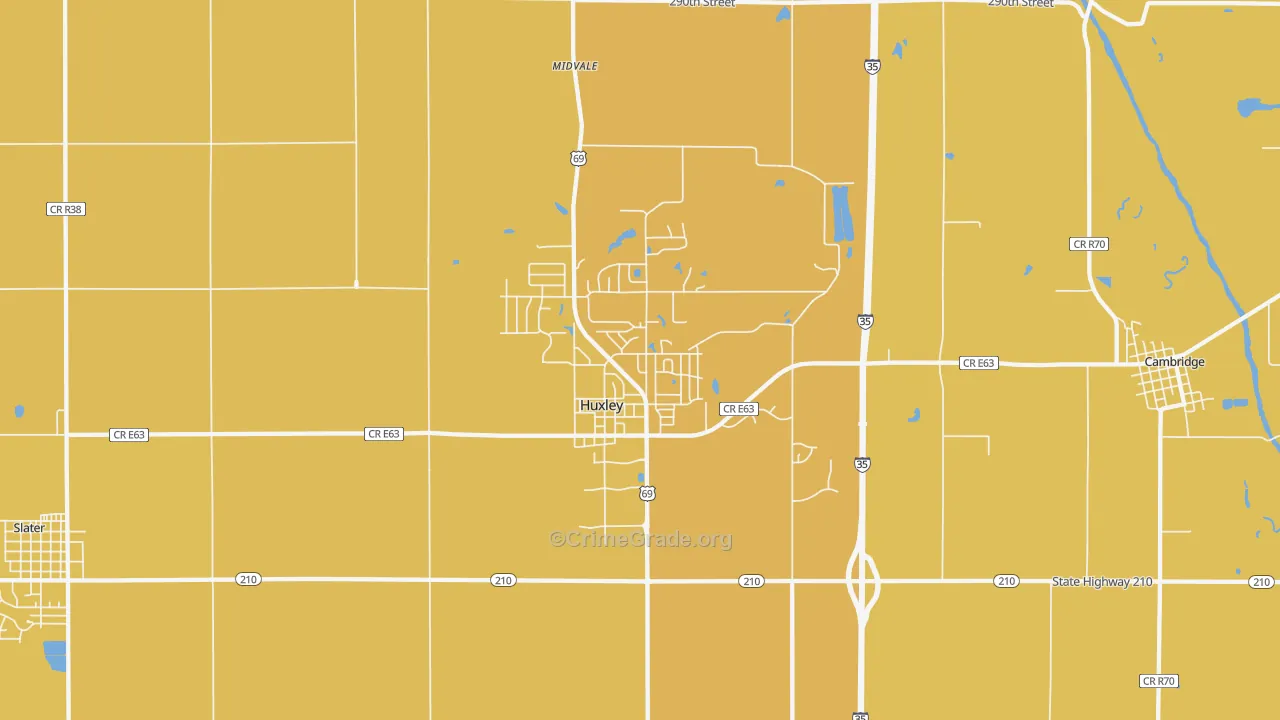 50124, IA Map of Vehicle Theft Rates