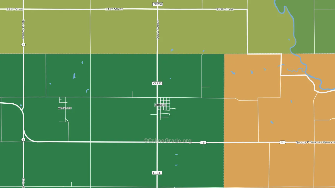 50128, IA Map of Vehicle Theft Rates