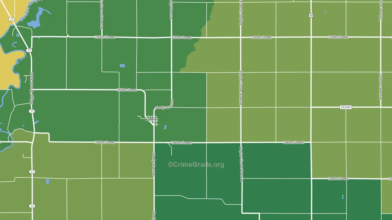 50132, IA Map of Vehicle Theft Rates