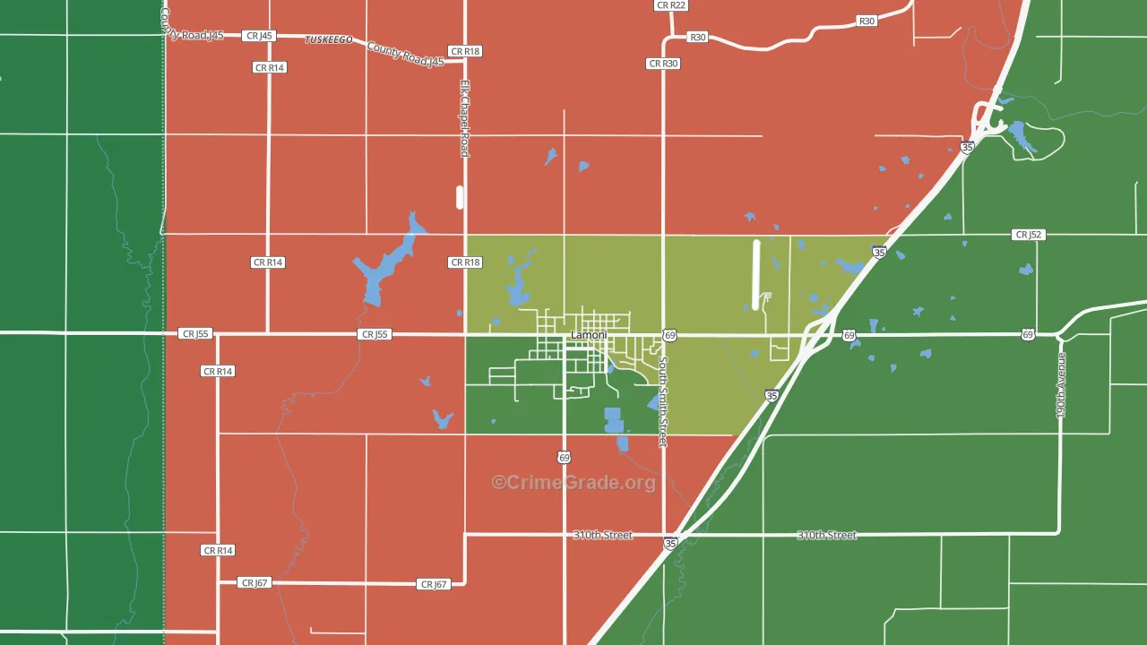 50140, IA Map of Vehicle Theft Rates