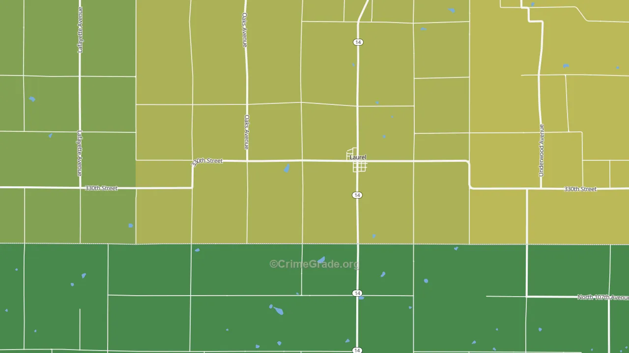 50141, IA Map of Vehicle Theft Rates