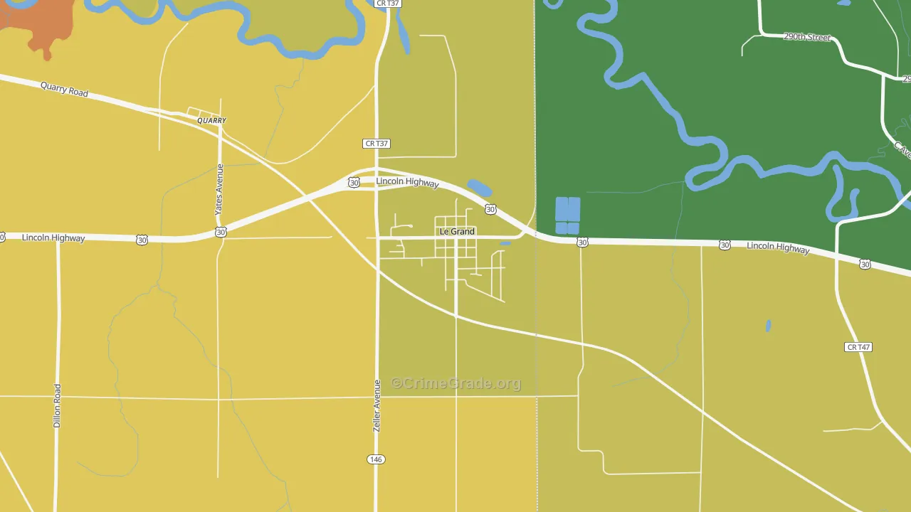50142, IA Map of Vehicle Theft Rates