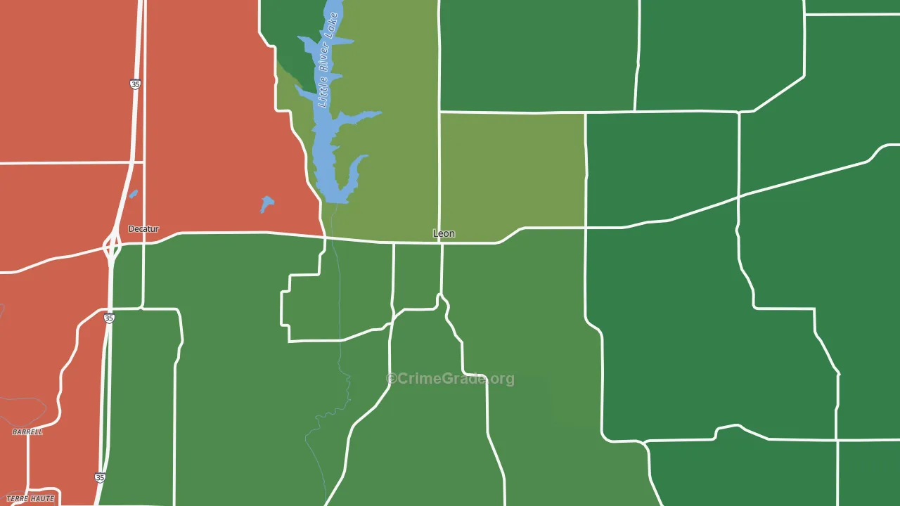 50144, IA Map of Vehicle Theft Rates