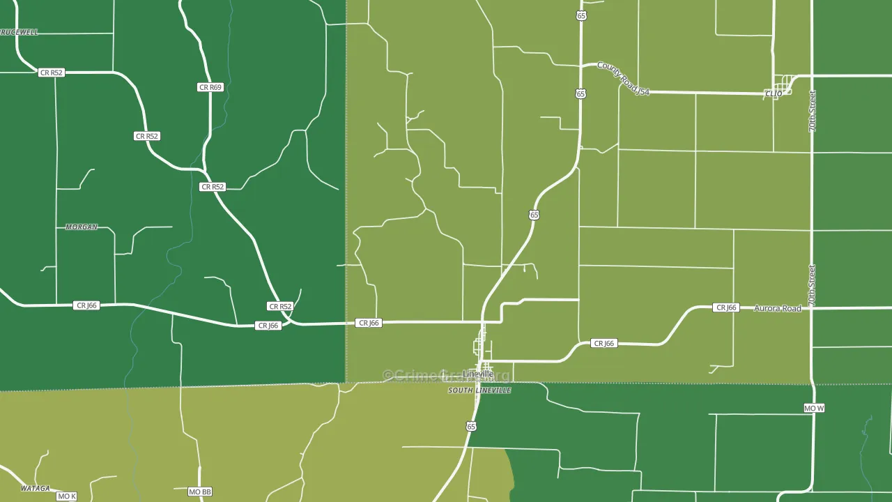 50147, IA Map of Vehicle Theft Rates
