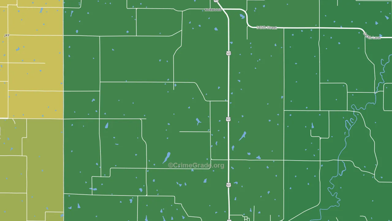 50151, IA Map of Vehicle Theft Rates