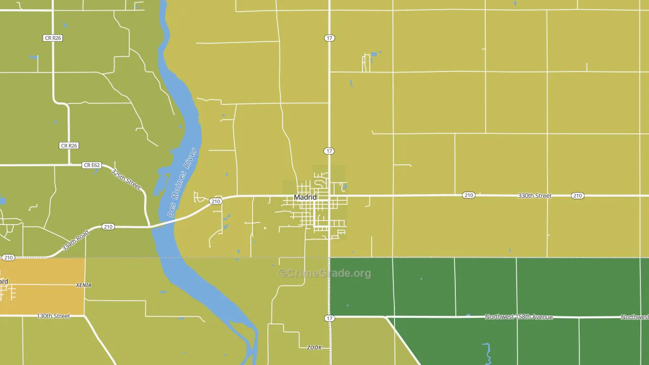 50156, IA Map of Vehicle Theft Rates
