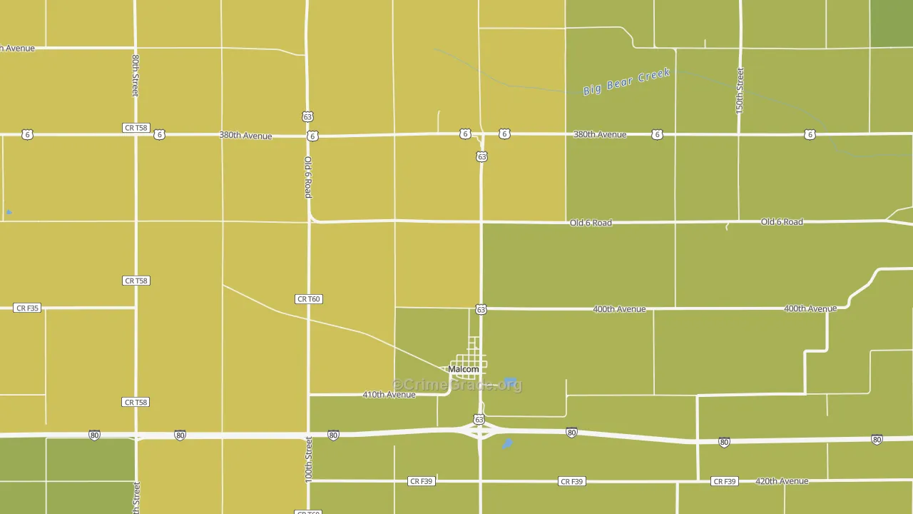 50157, IA Map of Vehicle Theft Rates