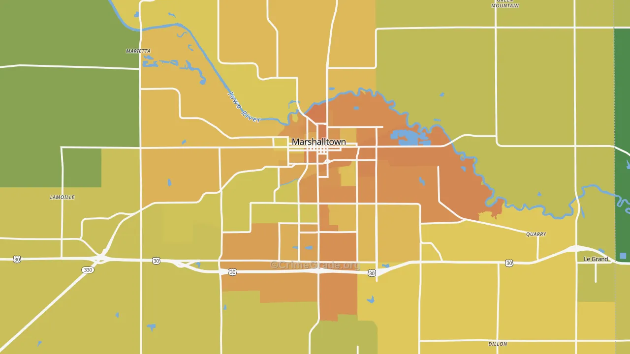 50158, IA Map of Vehicle Theft Rates