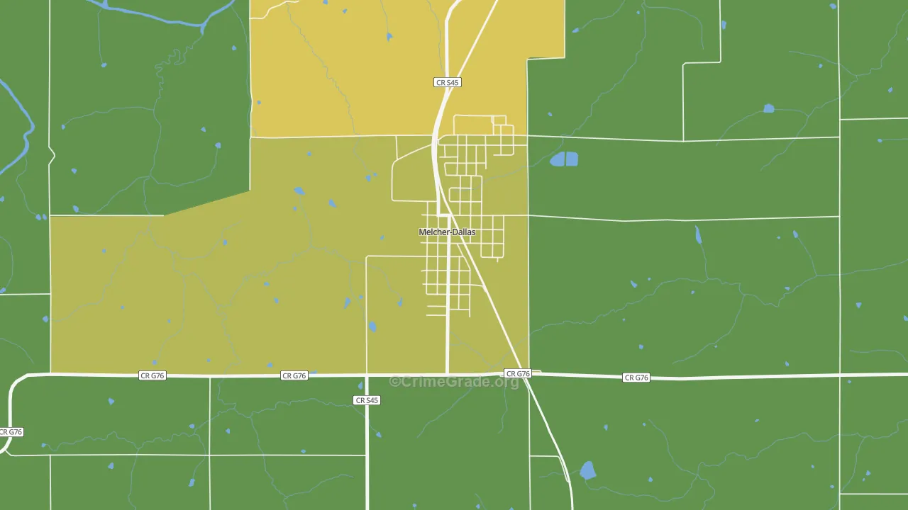 50163, IA Map of Vehicle Theft Rates