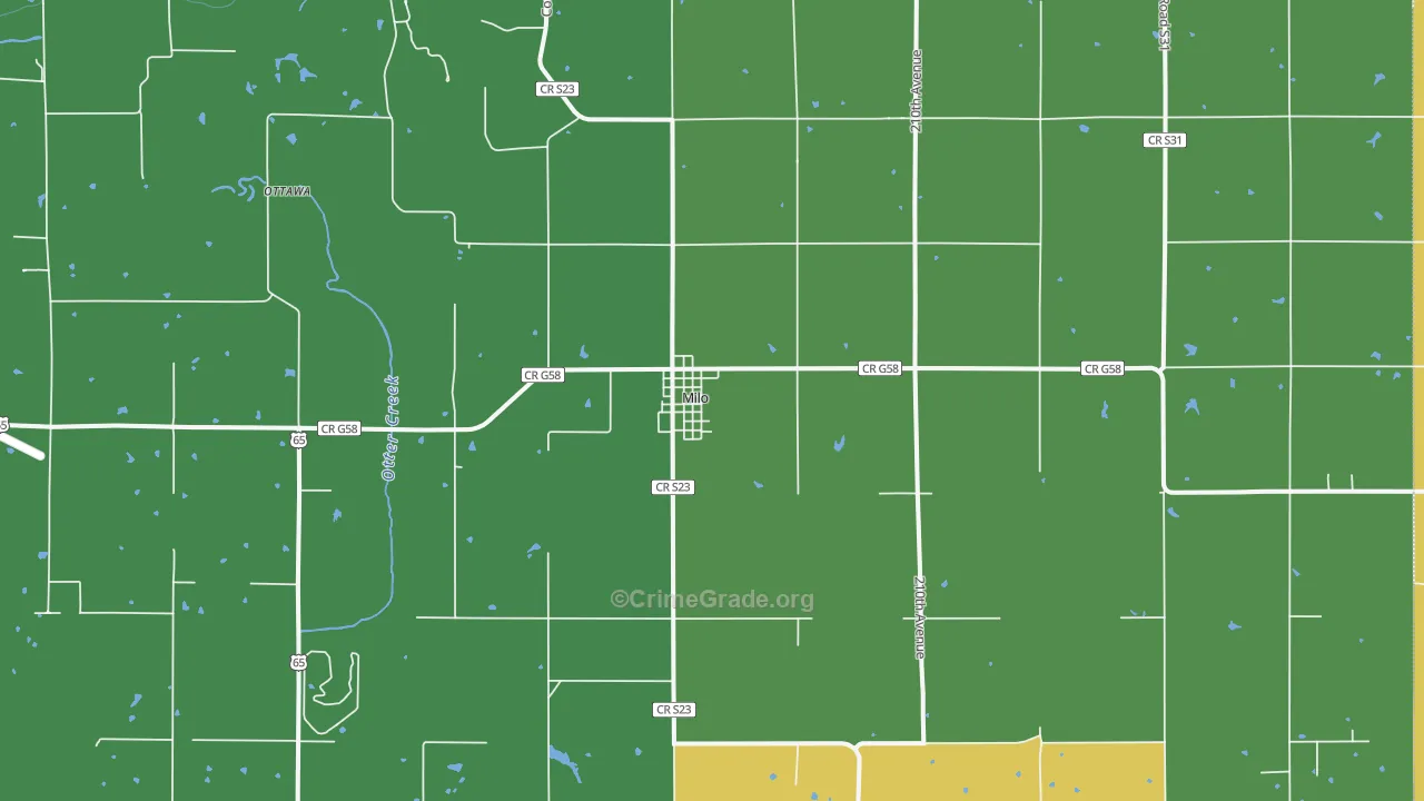 50166, IA Map of Vehicle Theft Rates